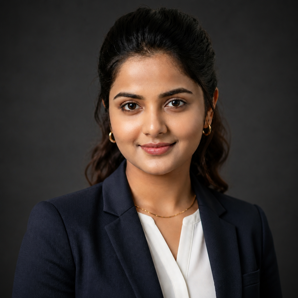 Create a sophisticated dark-studio LinkedIn profile picture